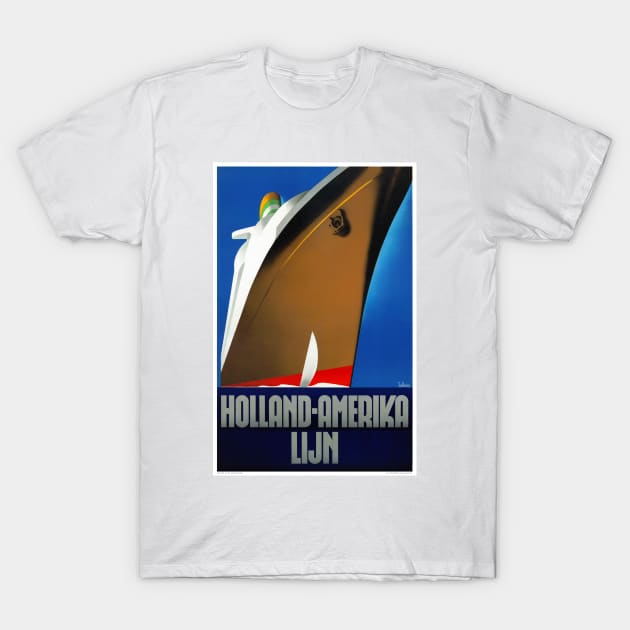 Vintage Travel Poster The Netherlands Lloyd Brasileiro T-Shirt by vintagetreasure